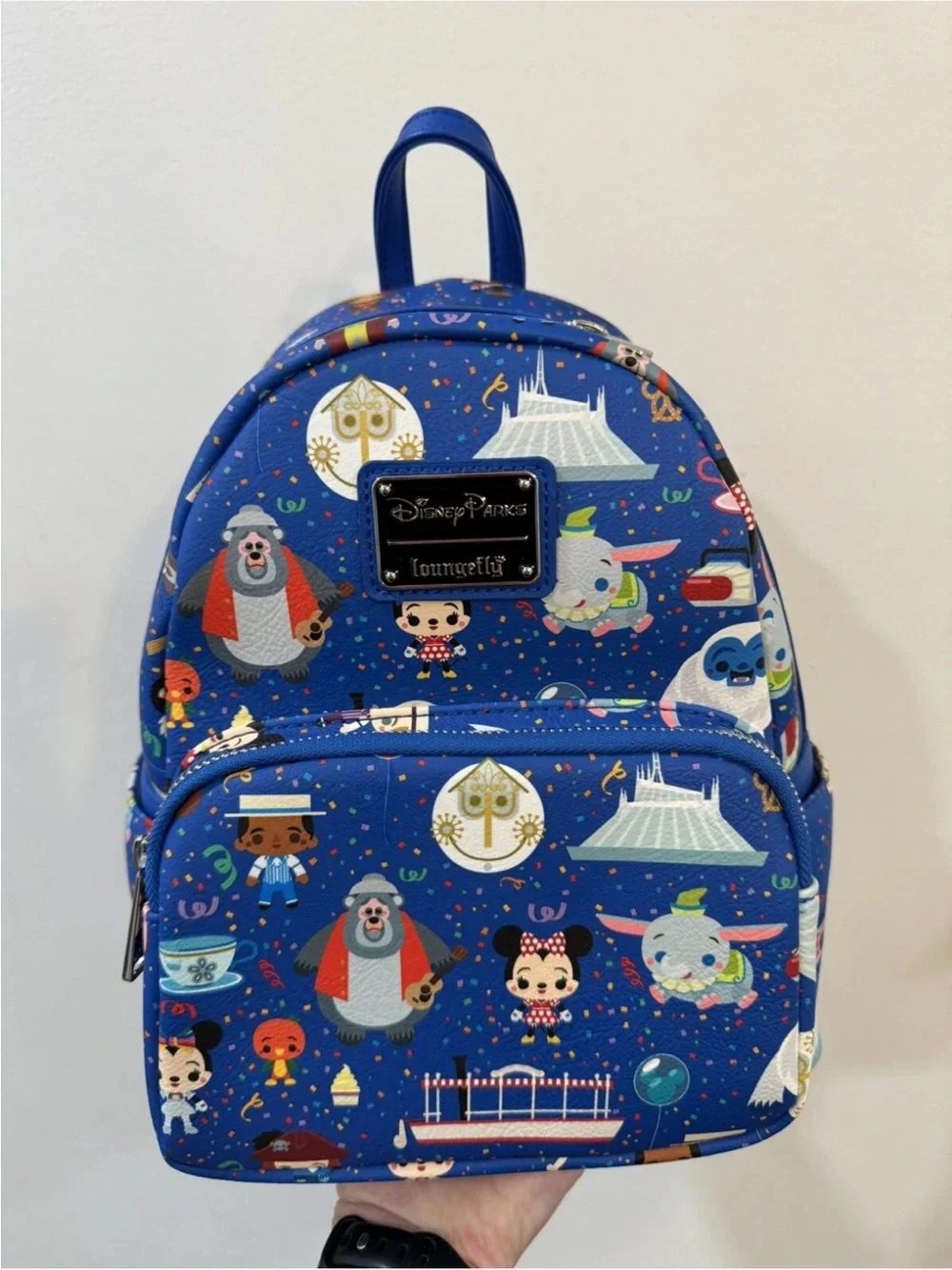 Disney Blue Kids Backpack and Wallet Set with Character Print
